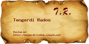 Tengerdi Rados névjegykártya